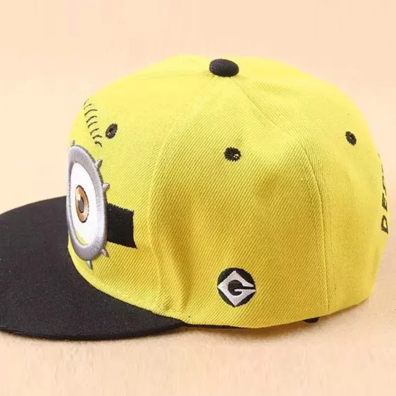 Street Fashion Hats - Minioned Baseballkappe, lustige Reise-Hip-Hop-Sonnenblenden, Kawaii-Hüte, Cartoon-gestickte