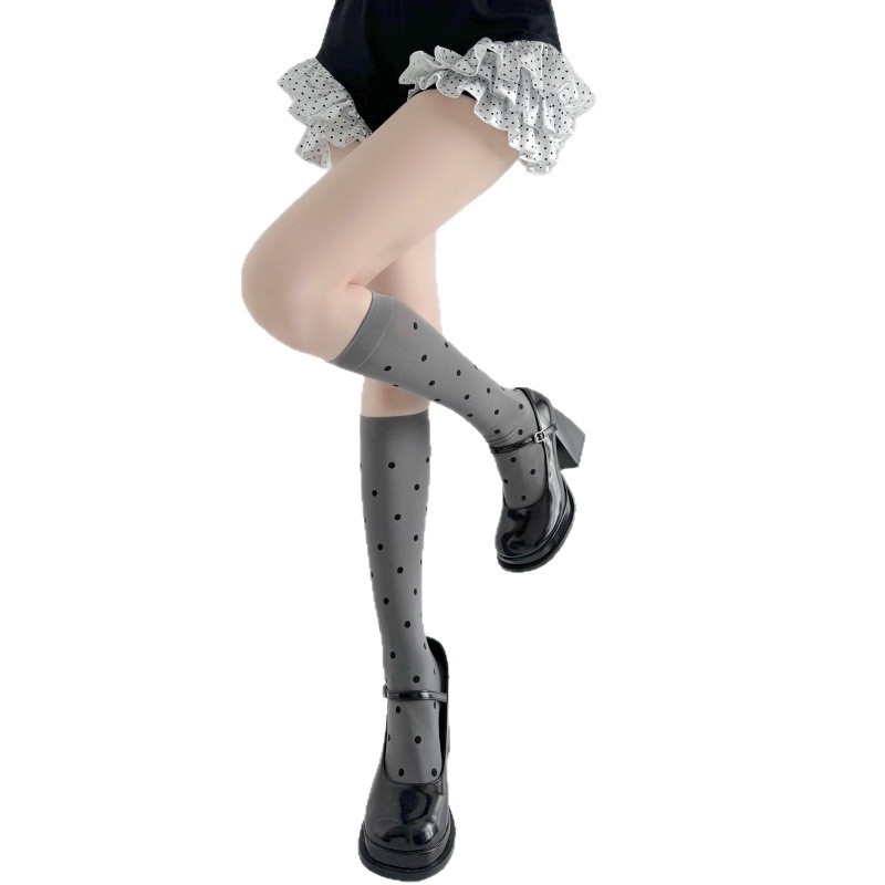 Japanese Street Fashion Female - Frühling Herbst Ultra Dünne Polka Dot