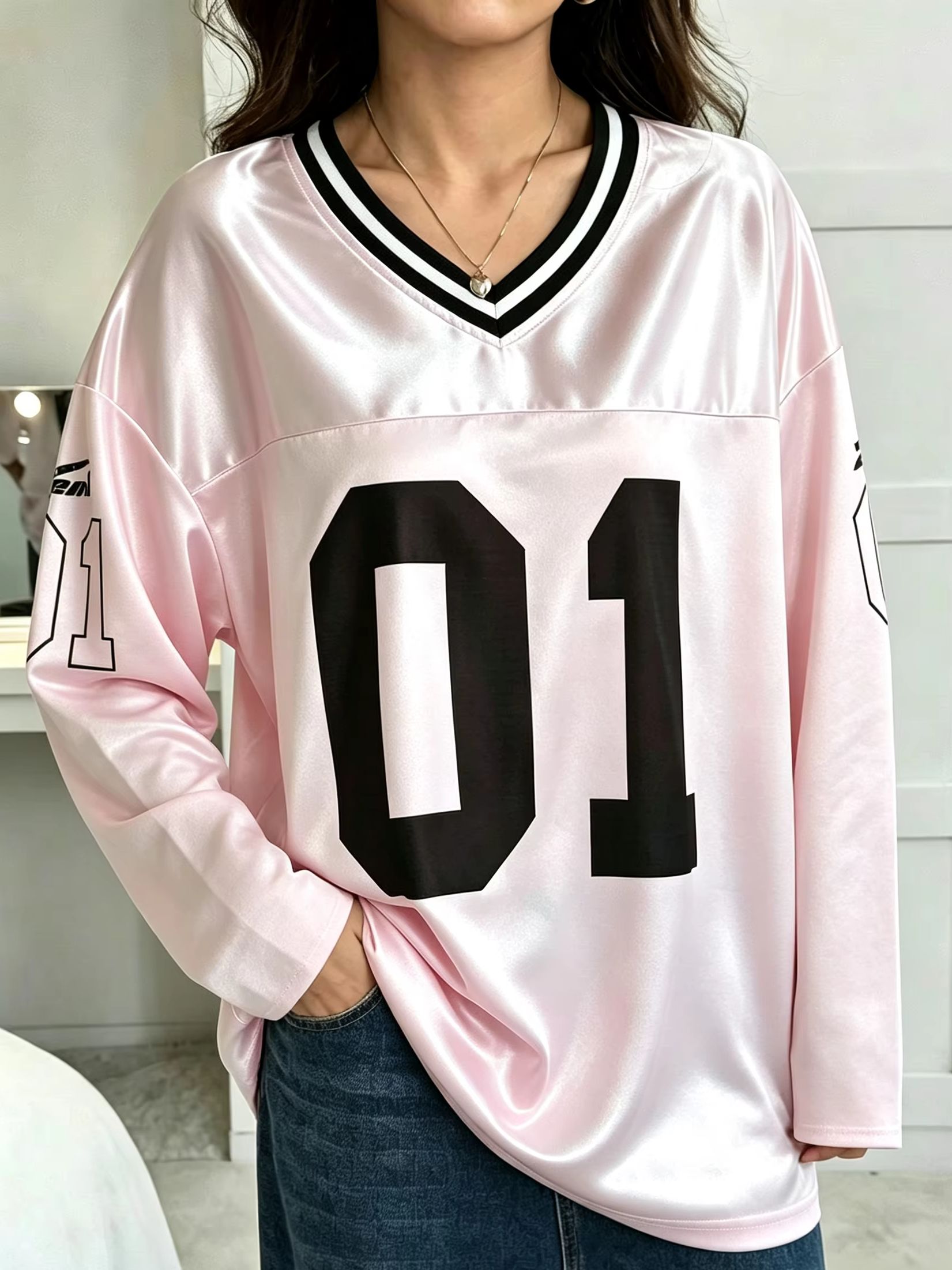 Fashion Streetwear - Herren Damen Vintage Langarm Oversized T-Shirt