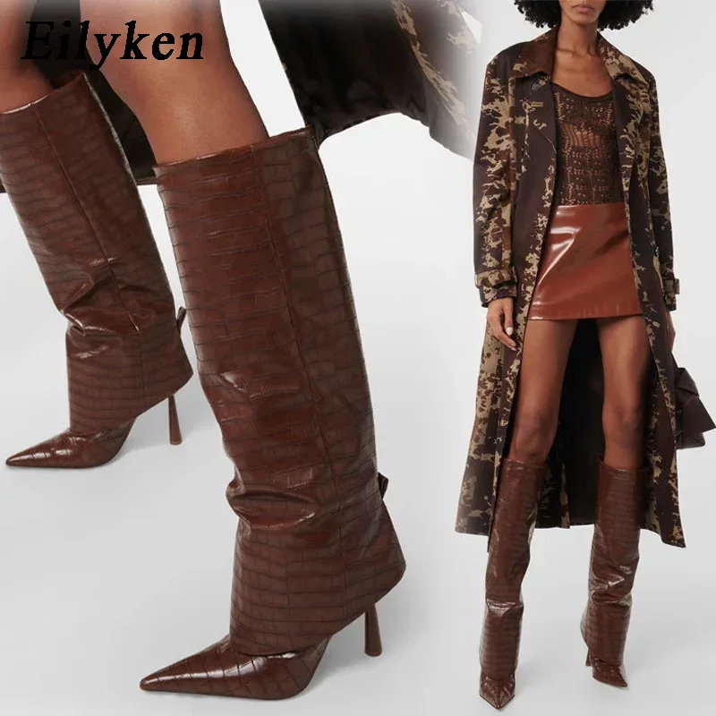 Street Fashion Rome - Eilyken 2027 Herbst-Winter-Design Kniehohe Damenstiefel Mode