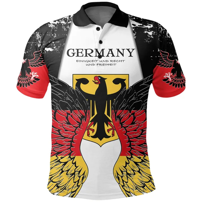 Street Fashion Germany - Deutsches Wappen Poloshirt für Männer 3D-Druck