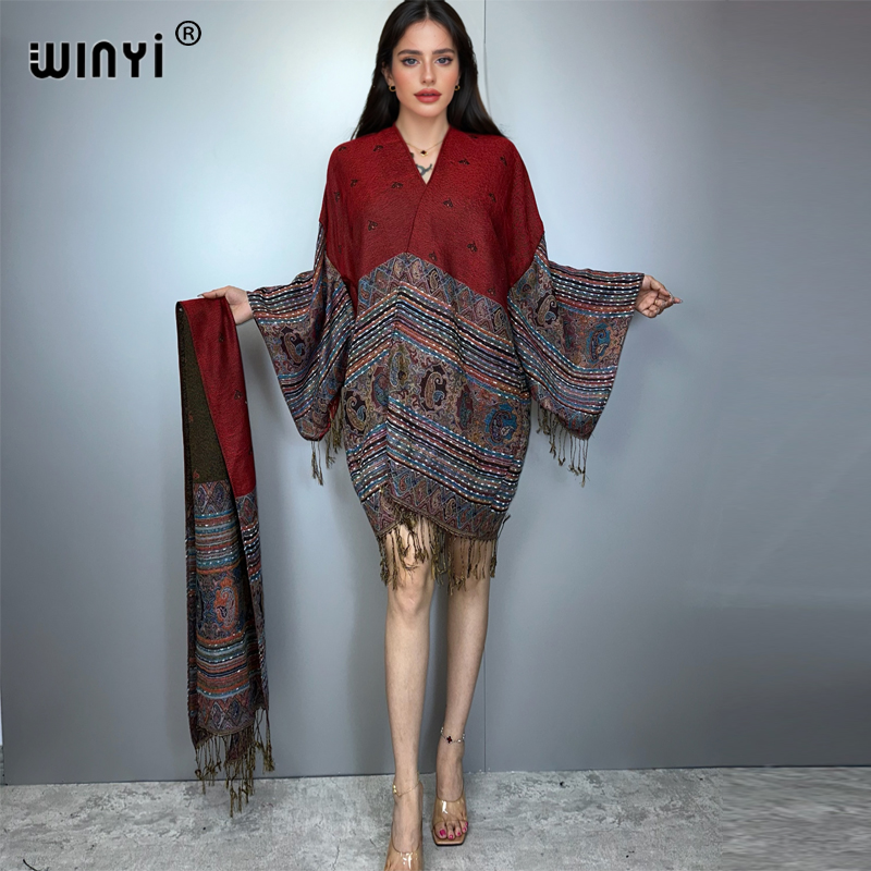 Street Fashion Kimono - WINYI Kimono Maxi Mantel Afrika Frauen