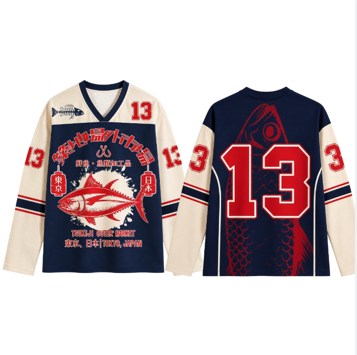 Fashion Streetwear - Retro-T-Shirt im japanischen Stil, 3D-gedruckt, mit
