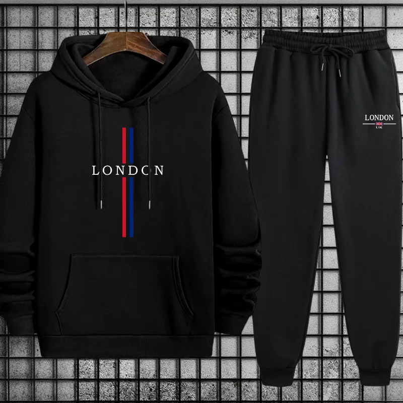 Street Fashion London 2026 - 2026 London Fashion Herren Loungewear Set:
