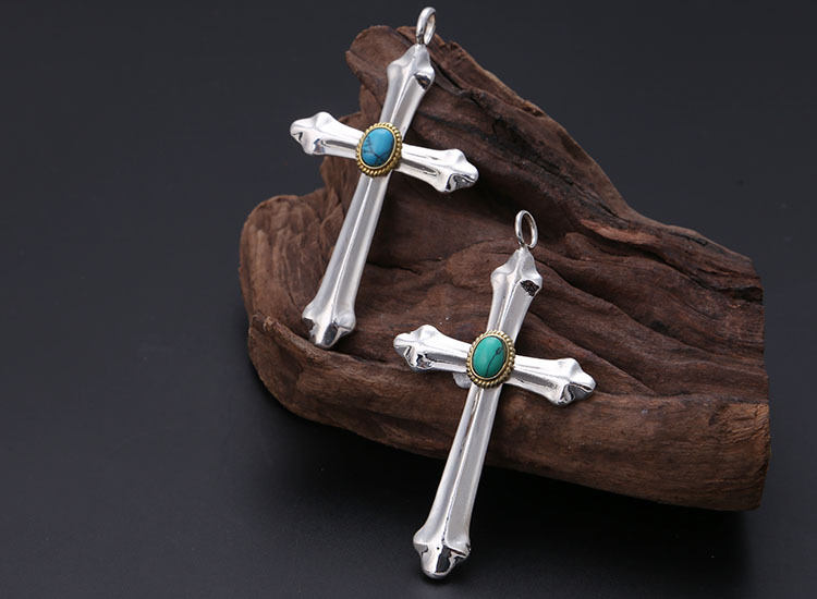 Sterling Silber Türkis Kreuz-R – Street Fashion Photo Bewertung und Preis