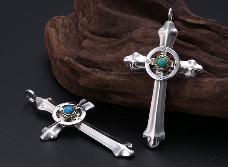 Sterling Silber Türkis Kreuz-R – Street Fashion Photo Bewertung und Preis