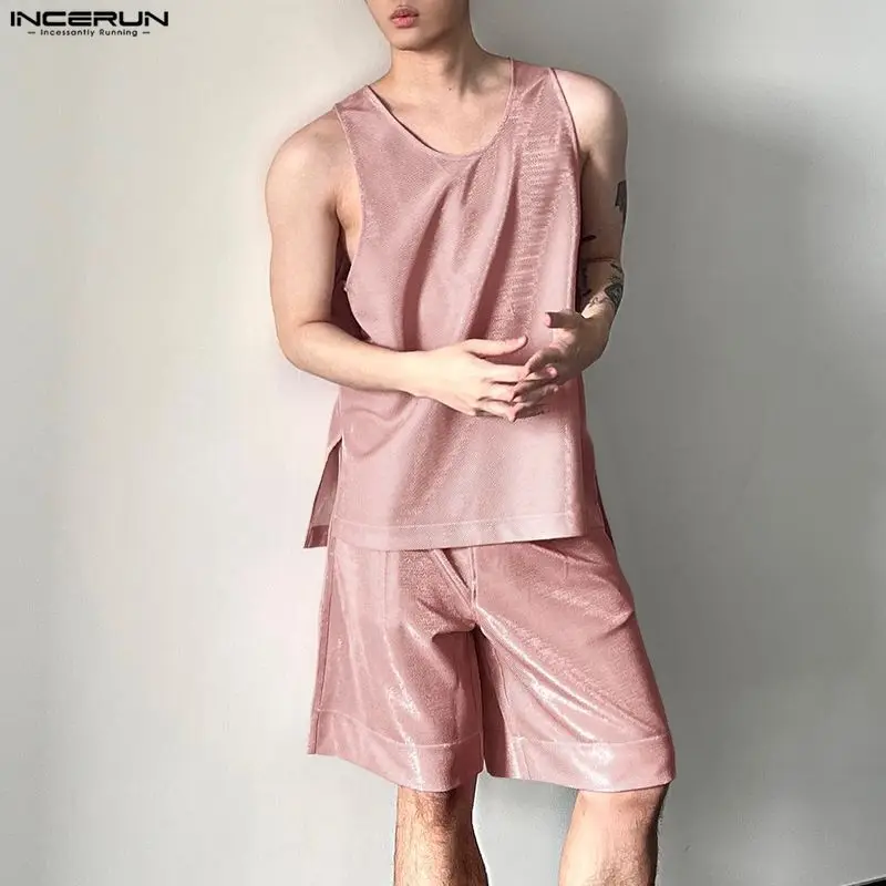 INCERUN Herren-Sets, glänzend, – Fashion Streetwear Bewertung und Preis