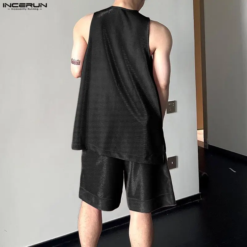 INCERUN Herren-Sets, glänzend, – Fashion Streetwear Bewertung und Preis