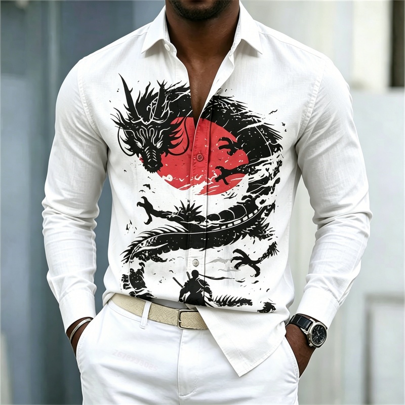 2026 Neues Herrenhemd Weiß Sch – Fashion Streetwear Bewertung und Preis