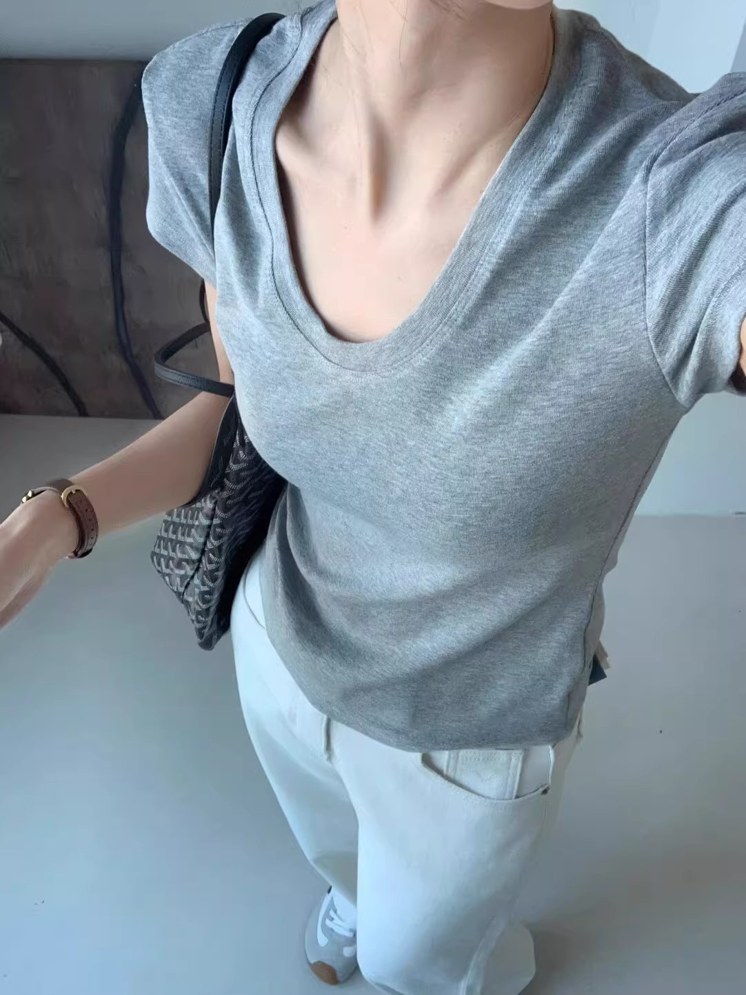 U-Ausschnitt Schulterfreies Ku – Fashion Streetwear Bewertung und Preis