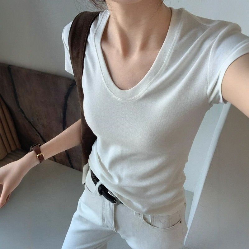 U-Ausschnitt Schulterfreies Ku – Fashion Streetwear Bewertung und Preis