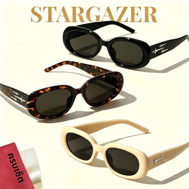 Retro Ovale Sonnenbrille für M – Street Fashion Photo Bewertung und Preis