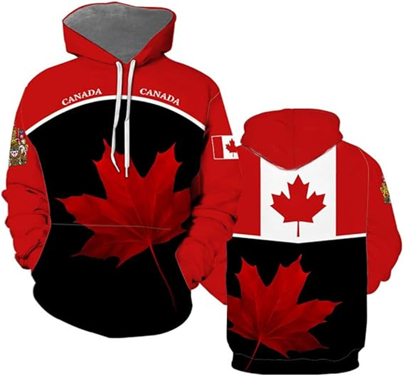 Kanada Hoodie Maple Leaf 3D Ge – Street Fashion Canada Bewertung und Preis