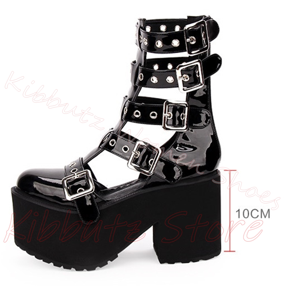 Multi-Schnallen-Sandalen mit A – Street Fashion Y2K Bewertung und Preis