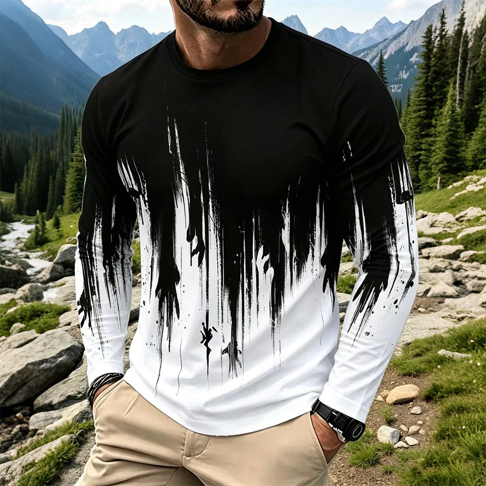 Herren Gradient Ink Splash Lan – Fashion Streetwear Bewertung und Preis
