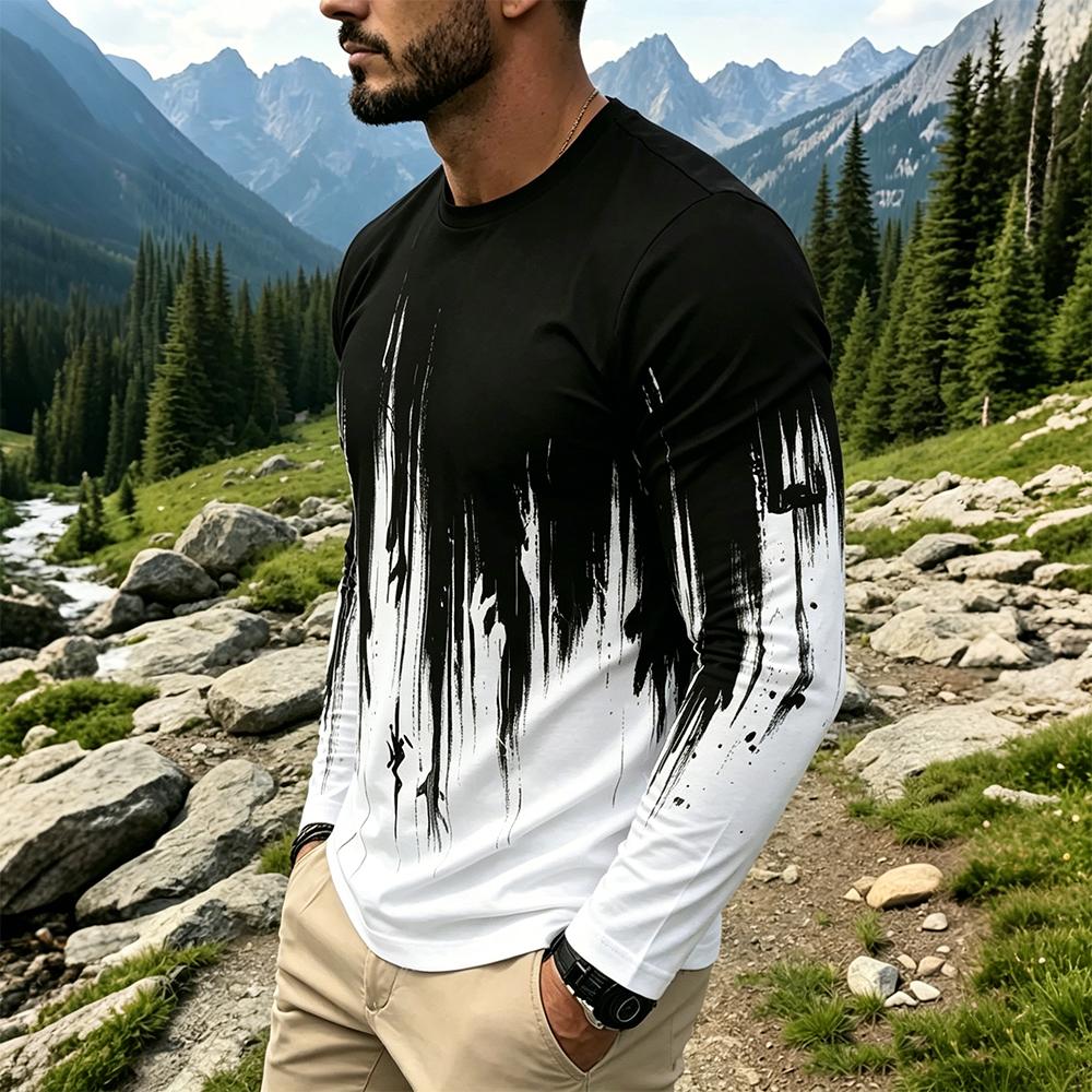 Herren Gradient Ink Splash Lan – Fashion Streetwear Bewertung und Preis