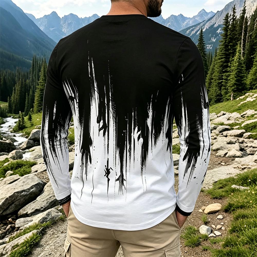Herren Gradient Ink Splash Lan – Fashion Streetwear Bewertung und Preis